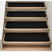 Black 0.25 x 8 W in Stair Treads - House Home & More Black Stair Tread Synthetic Fiber | 0.25 H x 8 W in | Wayfair 90370