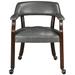 Red Barrel Studio® Lee-Junior Tufted Sponge Dining Chairs w/ Casters & Nailhead Trim in Gray | 31.4961 H x 25.1969 W x 25.9843 D in | Wayfair
