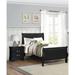 Winston Porter Jeovana Youth Sleigh Bedroom Set Twin 3 Piece: Bed, 2 Nightstands Wood in Black | 52 H x 43 W x 79 D in | Wayfair