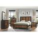 Millwood Pines Sileas Dark Ebony & Rustic Mahogany Faux-Wood Panel Bedroom Set Twin 3 Piece: Bed, Dresser, Mirror Wood in Brown/Gray | Wayfair