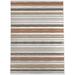 Brown/Pink 84 x 60 x 0.08 in Area Rug - PAINTED STRIPES TERRACOTTA Kitchen Mat By Ebern Designs Polyester | 84 H x 60 W x 0.08 D in | Wayfair