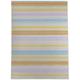 White 60 x 36 x 0.08 in Area Rug - PAINTED STRIPES GOLD Kitchen Mat By Ebern Designs Polyester | 60 H x 36 W x 0.08 D in | Wayfair