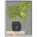 Bay Isle Home™ Split Leaf Palm Pair in Vase Tabletop - Picture Frame Painting on MDF in Gray/Green | 14 H x 11 W x 1.5 D in | Wayfair