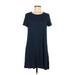 Gap Casual Dress - A-Line: Blue Solid Dresses - Women's Size Medium