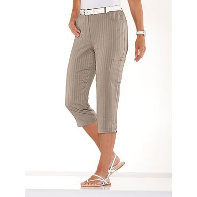 Caprihose CLASSIC BASICS, Damen, Gr. 52, Normalgrößen, beige (sesam), 100% Polyester, unifarben, 3/4-Länge, Hosen Image