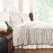 Oversized Cotton 3-Piece Quilt Set - Elegant Ruffle Stripes Design