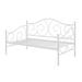 Twin size White Metal Daybed with Scrolling Final Detailing - 600 lb Weight Limit