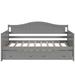 Twin Wooden Daybed with Trundle Bed|Grey - Twin