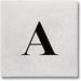 Monogram Letter A 4 Pack Natural Marble Stone Coasters with