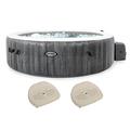 Intex PureSpa Plus Inflatable Bubble Jet Hot Tub & Non-Slip Seats (2 Pack)