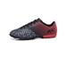 Rotosw Women Soccer Cleats Low Top Sport Sneakers Lace Up Football Shoes Cozy Round Toe Athletic Shoe Sports Flexible Black Red 9.5(M)