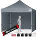 ABCCANOPY 10ft x 10ft Commercial Pop Up Canopy Tent with Sidewalls Gray