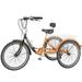 Lilypelle Tricycle 26 Wheels 7-Speed Trike 3 Wheels Colorful Bike with Basket Adults Exercise Shopping Picnic Outdoor Activities