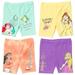 Disney Princess Moana Rapunzel Belle Toddler Girls 4 Pack Bike Shorts Toddler to Big Kid