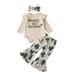 ASEIDFNSA Girls Sweatshirt Two Sets Baby Girl Clothes Bundles Baby Girls Print Autumn St. Patric.K S Day Long Sleeve Romper Bodysuit Pants Headbands Set Clothes