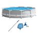 Intex 10 x 30 Prism Frame Above Ground Swimming Pool and Maintenance Kit Round.