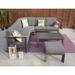 Abrihome 5-Piece Outdoor Aluminum Sofa Set with Fabric Weather-resistant Cushions