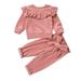 ASEIDFNSA Baby Girl Summer Dress Preemie Baby Girl Clothes Set Baby Boys Girls Cotton Solid Autumn Long Sleeve Pants Pullover Sweatshirt Set Clothes