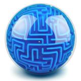 Maze Ball 3D Maze Puzzle Brain Teasers Games Gravity 3D Maze Ball 4 Inches Puzzle Toy Maze Puzzle Cube Ball Sphere Educational Toys for Students Teens Adults Blue 1PCS