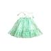xingqing St. Patrick Day Outfits Toddler Infant Baby Girls Clover Sleeveless Dress Tulle Tutu for Girls Summer Green 6-12 Months