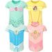 Disney Princess Ariel Belle Cinderella Aurora Toddler Girls 4 Pack Graphic T-Shirts 2T