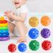 Ball Toy Bright Colors Soft Hand-eye Coordination Multi-hole Colored Ball Kids Color Recognition Toy for Gift