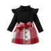 YFPWM Toddler Baby Girl Fall Winter Clothes Kids Cowgirl Western Outfits Baby Girls Fall Winter Round Neck Blouses Skirt Baby Fashion Two Piece Set Black 2-3 Years