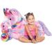 52in Kids Extra Large Plush Unicorn Life-Size Stuffed Animal Toy w/ Rainbow Details - Tie-Dye Faux Fur