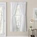 Ellis Home Classic Narrow Ruffle 2-Piece White Color Rod Pocket Curtain Panel 80 X 84