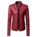 twifer womens leather jackets womens long sleeve leather jacket motorcycle leather jacket pu leather jacket fashion womens jacket coat