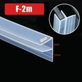 2m F Shape Bath Shower Screen Door Seal Strip For Glass Thickness 6mm Seal Gap