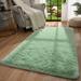 Softlife Stylish Soft Shaggy Velvet Carpet for Living Room/Bedroom Fluffy Children Area Rugs 5 x8 Mustard Green