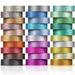 30 Rolls 66 Yards Long 0.4 Inch Wide Glitter Washi Tape 30 Colors Colored Masking Tape Decorative Tape Adhesive Craft Tape for DIY Art Scrapbooking Journaling Crafting Gift Wrapping Supplies