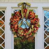 Fall Hydrangea Wreath - Rustic Home Decor Fall Wreath Wreath for Front Door Autumn Wreath Hydrangea Wreath Fall Front Door Wreath for Wall Window Decoration Farmhouse Wreath Rustic Autumn 12