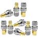 F-Type to SMA Male Female 3 Sets 9 Pcs RF Coaxial Coax Adapter Connector SMA to F-Type SMA Male to F Female F Female to SMA Female