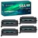 CF258A 58A Toner Cartridge (No Chip) Compatible for HP 58A CF258A 58X CF258X Pro M404n M404dn M404dw MFP M428fdw M428fdn M428dw M404 M428 Printer(Blackï¼Œ4-Packï¼‰