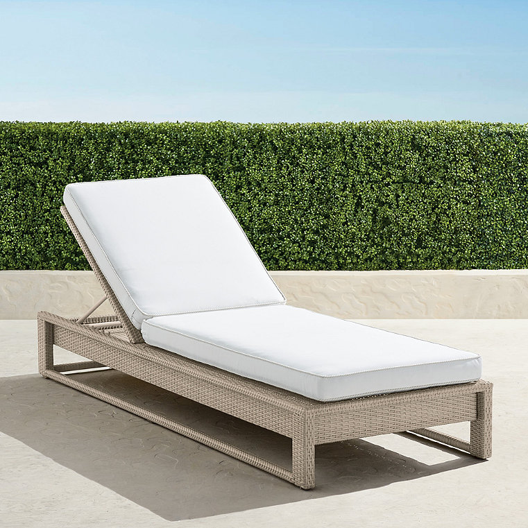Palermo Chaise Lounge in Dove Wicker - Air Blue - Outdoor Funiture - Frontgate