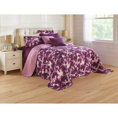 BH Studio Reversible Quilted Bedspread by BH Studio in Plum Tie Dye (Size TWIN)