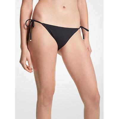 Michael Kors Stretch Nylon Bikini Bottom Black L