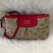 Coach Bags | Like New Coach Coach Madison Op Art Signature Wristlet | Color: Red/Tan | Size: 6.5" L X 4"H X 0.5"D