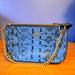 Coach Bags | Coach Snake Print Shoulder Bag | Color: Blue/Gold | Size: Os