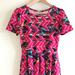 Lularoe Dresses | Lularoe Aztec Amelia Dress Magenta Fit Flare Midi | Color: Black/Pink | Size: S