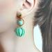 Kate Spade Jewelry | Kate Spade Gold Plated Green Beads Ball Statement Earrings | Color: Green | Size: Os