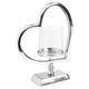 Hill Interiors Heart Shaped Nickel Candle Holder, Mixed, 33 x 9 x 1.12cm