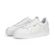Sneaker PUMA "Carina Street Sneakers Damen" Gr. 38.5, weiß (white gold) Schuhe Sneaker