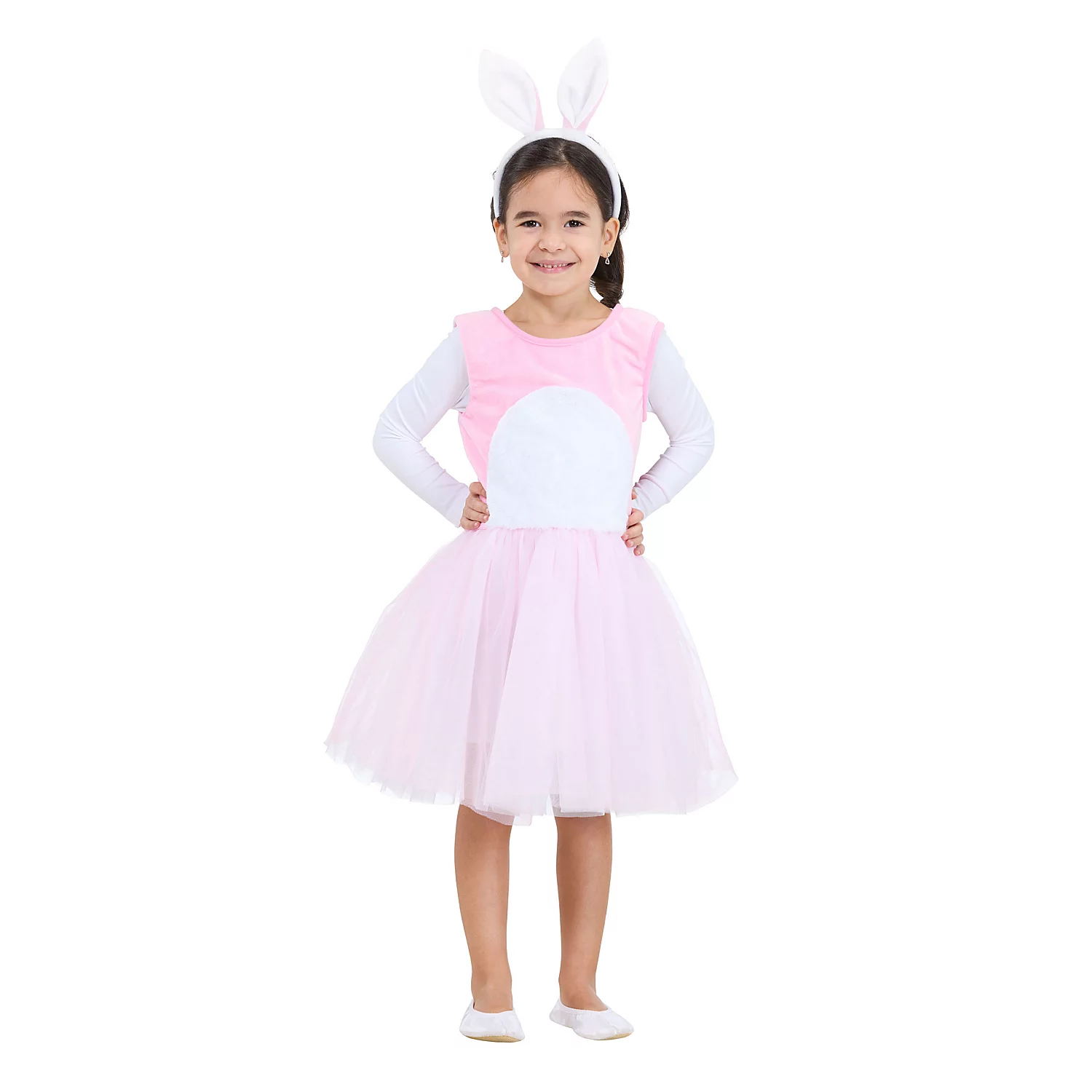 buttinette Kinderkleid Hase, rosa/weiß Image