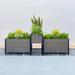 EverBloom 3-Piece Wood Plastic Composite Elevated Planter Set Composite in Gray | 28 H x 89 W x 19 D in | Wayfair K2219G