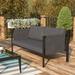 Wade Logan® Annegriet Steel Frame Loveseat w/ Included Cushions & Storage Pockets Metal in Black | 26.5 H x 58.25 W x 28.75 D in | Outdoor Furniture | Wayfair