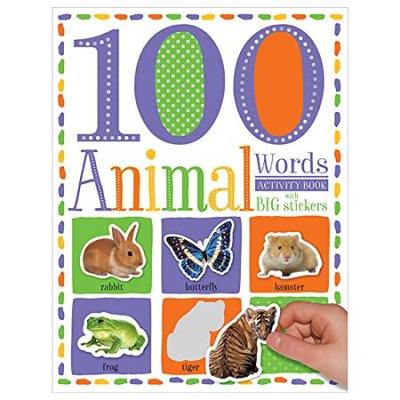 Animal Palabras Primera Pegatina Actividad Libros