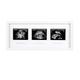 Pearhead Triple Sonogram Pregnancy Frame, Baby Scan Photo Frame, Pregnancy Announcement, White
